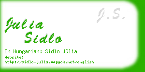 julia sidlo business card